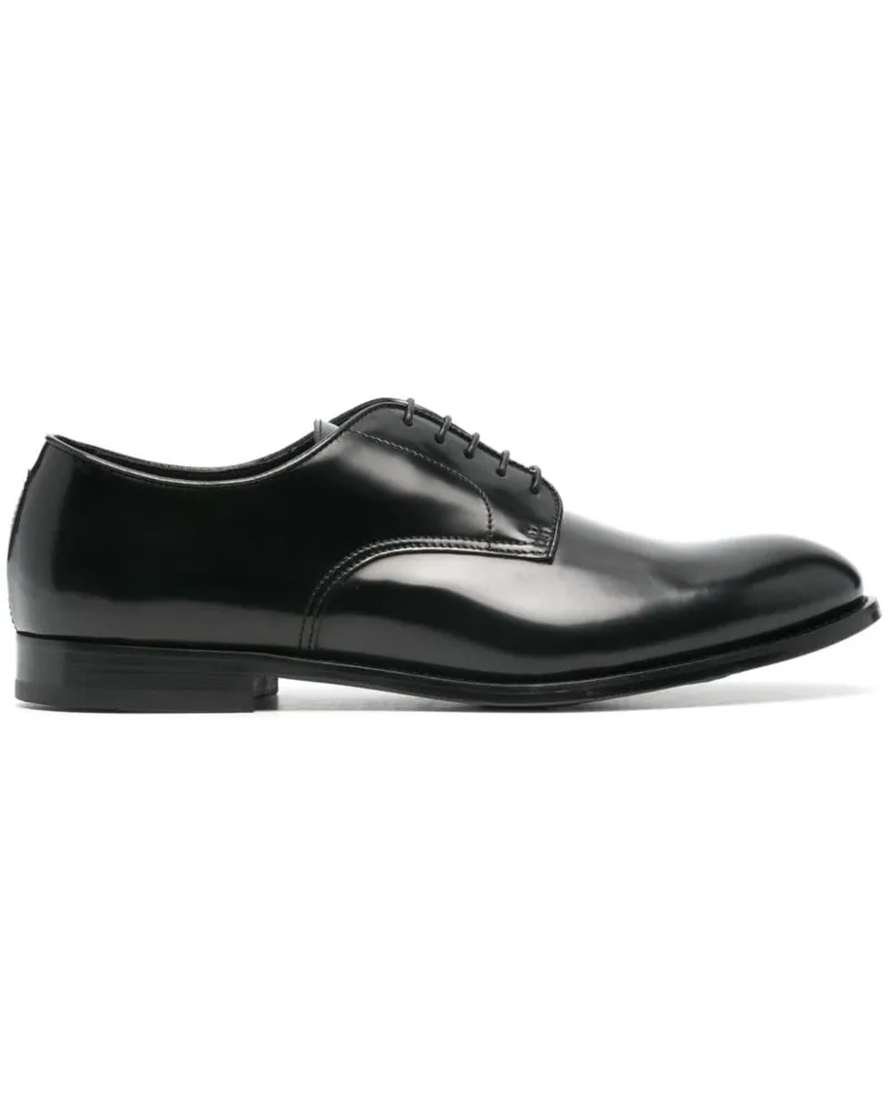 Doucal´s Oxford-Schuhe aus Lackleder Schwarz