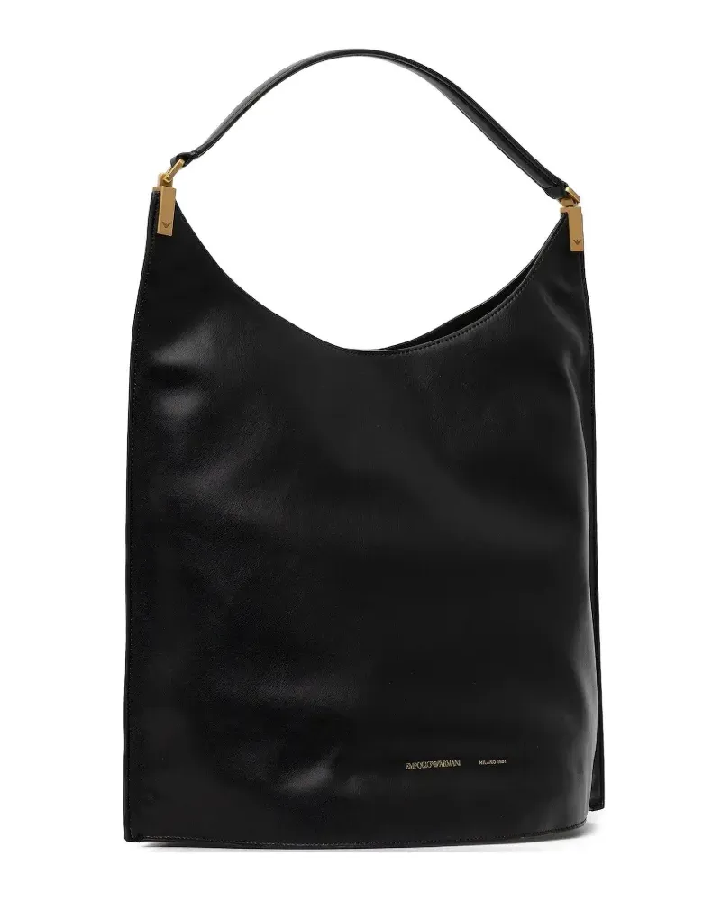 Emporio Armani Tote Bag mit abgerundetem Henkel - Schwarz Schwarz