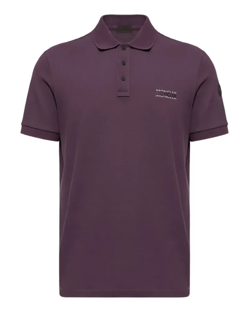Moncler logo-print piqué polo shirt - Violett Violett