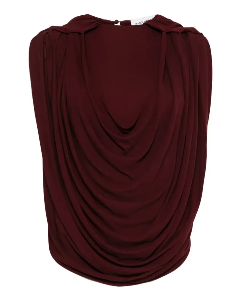 Brandon Maxwell Drapierte The Astor Bluse aus Jersey - Rot Rot