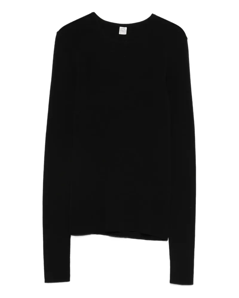 Totême Kompaktes Top - Schwarz Schwarz