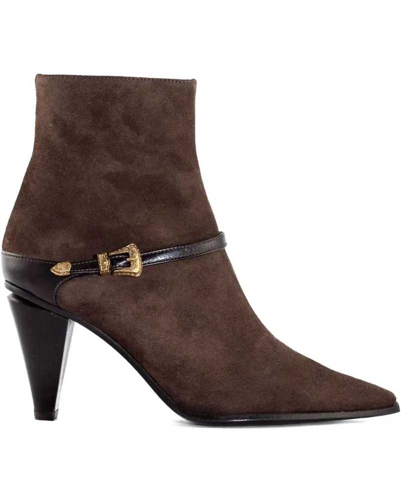 FESTA Milano Stiefeletten aus Wildleder 80mm - Braun Braun