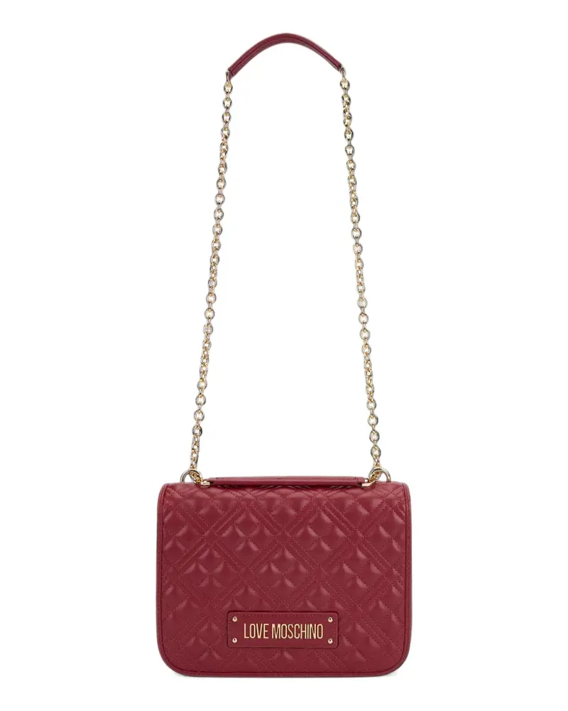Moschino Schultertasche mit Logo-Applikation - Rot Rot