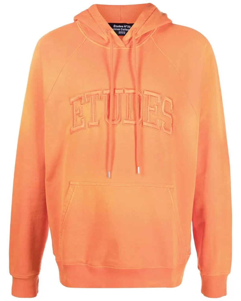 Études Studio Racing Hoodie mit Logo-Stickerei Orange