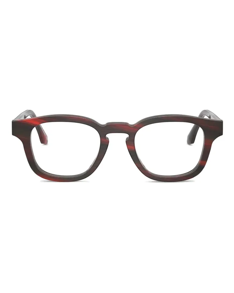 Giorgio Armani Runde Brille in Schildpattoptik - Rot Rot