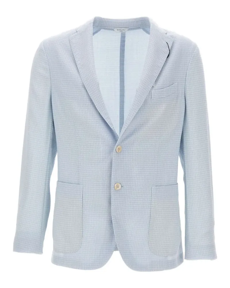 Boglioli 50 K checked patch-pocket blazer - Blau Blau