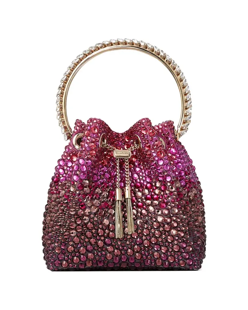 Jimmy Choo Bon Bon crystal-embellished mini bag - Rosa Rosa