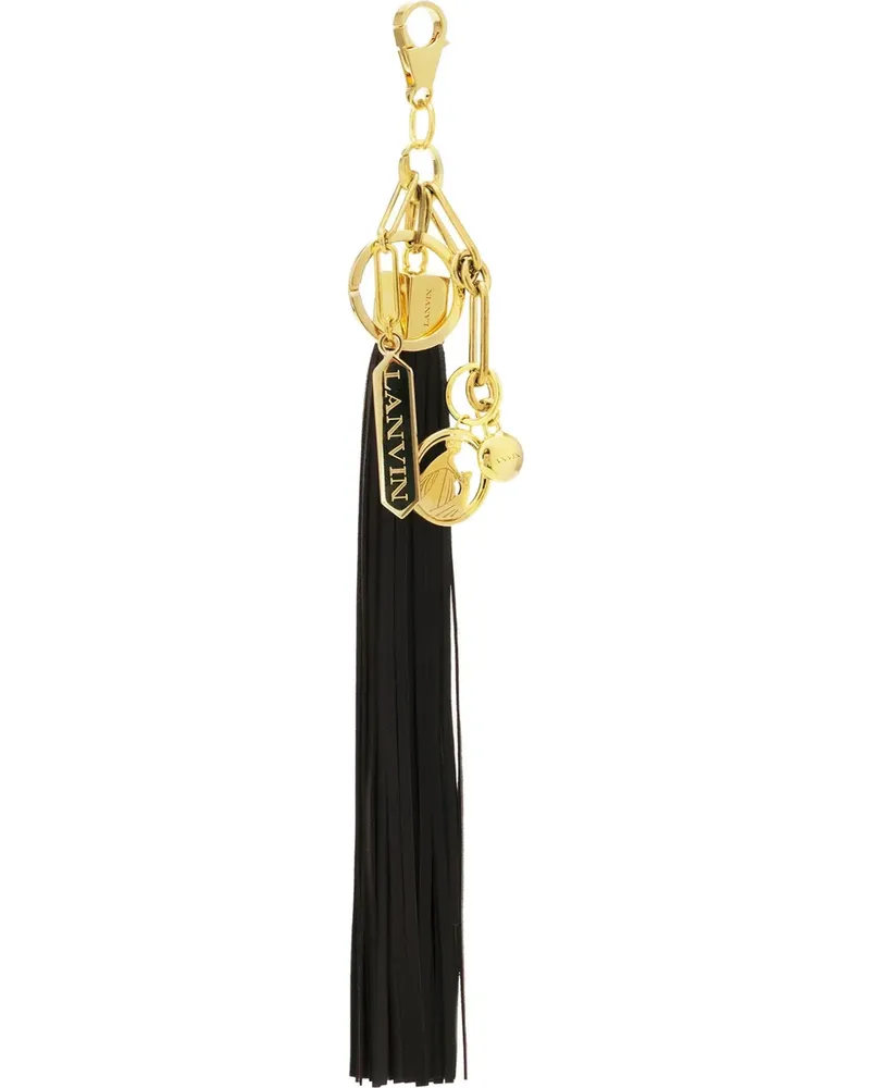 Lanvin Taschenanhänger mit Lederquasten - Schwarz Schwarz