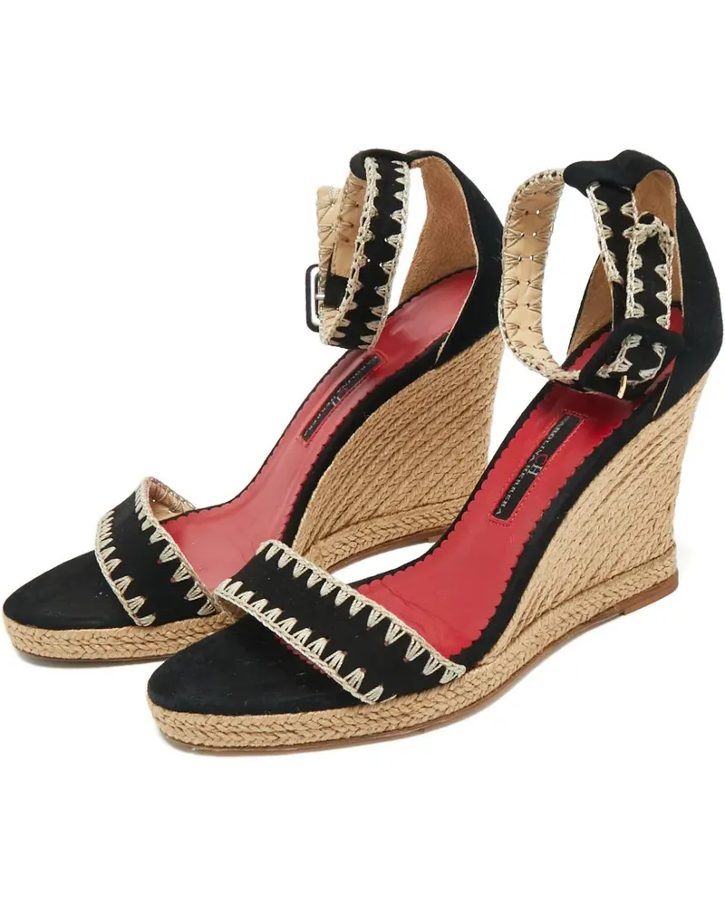 Carolina Herrera New York suede espadrilles - Schwarz Schwarz