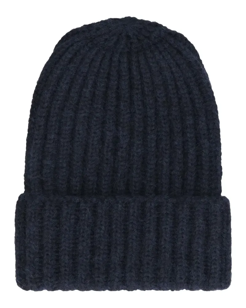 Malo Gerippte Beanie - Blau Blau