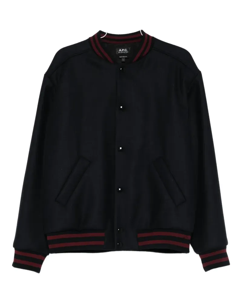 A.P.C. pocket striped jacket - Blau Blau