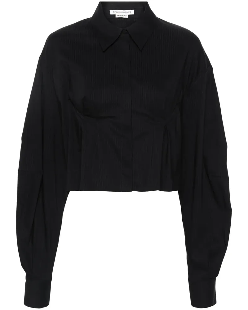 Alessandro Vigilante Hemd mit Cut-Outs - Schwarz Schwarz