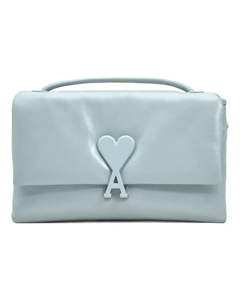 AMI Paris Schultertasche mit Herzverschluss - Blau Blau