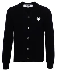 Comme des Garçons Cardigan mit Herz-Patch Blau