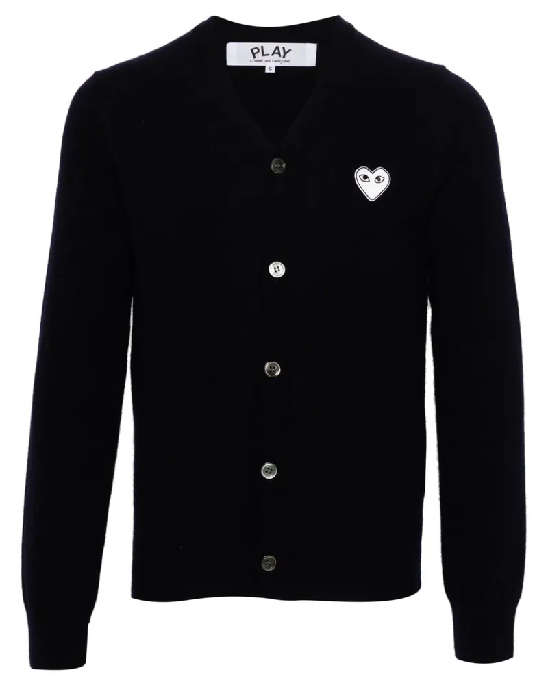 Comme des Garçons Cardigan mit Herz-Patch - Blau Blau