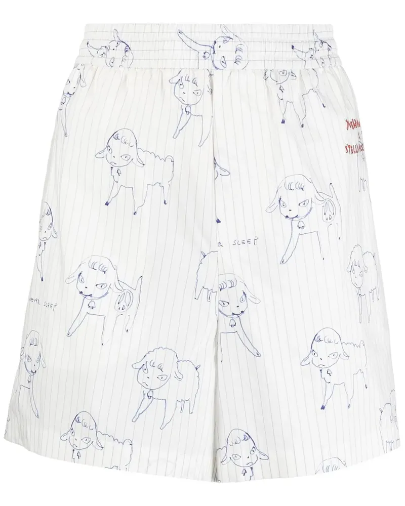 Stella McCartney Shorts mit Logo-Print - Weiß Weiß