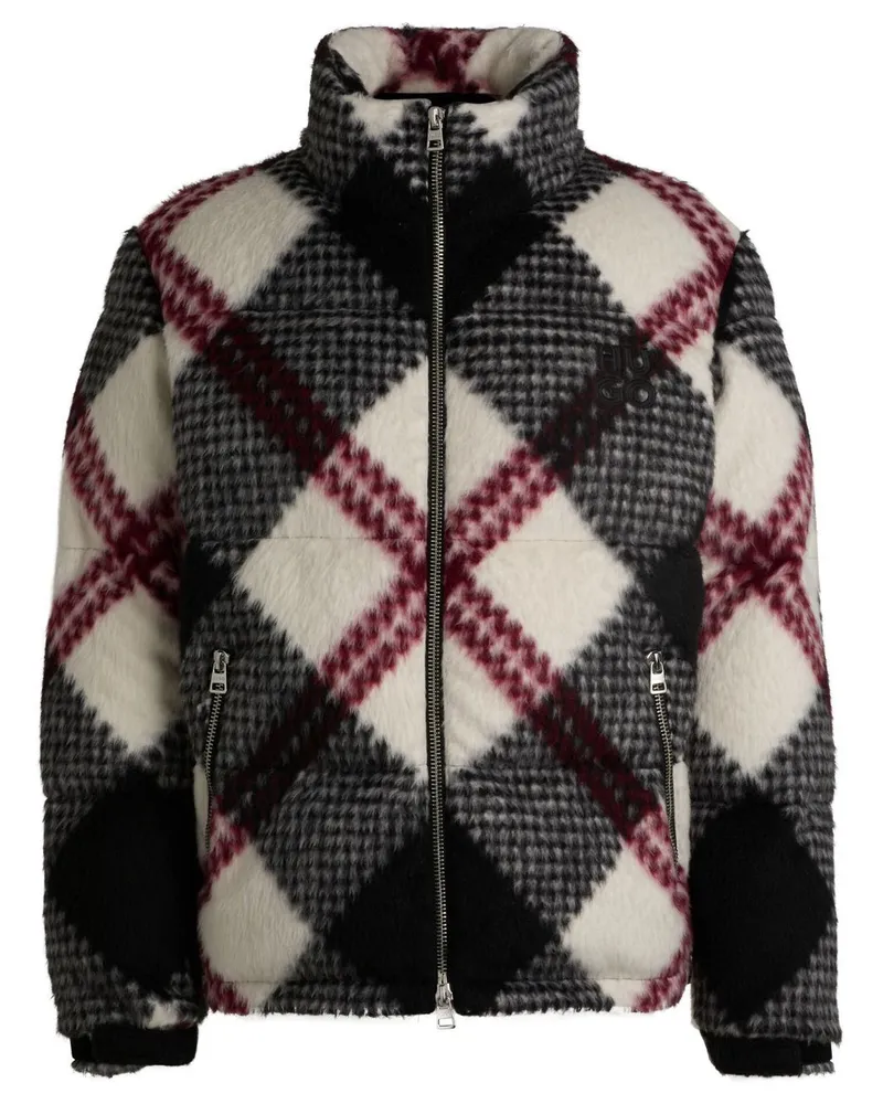 HUGO BOSS Karierte Jacke - Weiß Weiß