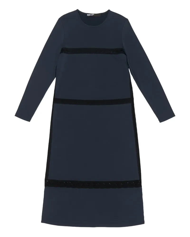 BIMBA Y LOLA lace-insert midi dress - Blau Blau