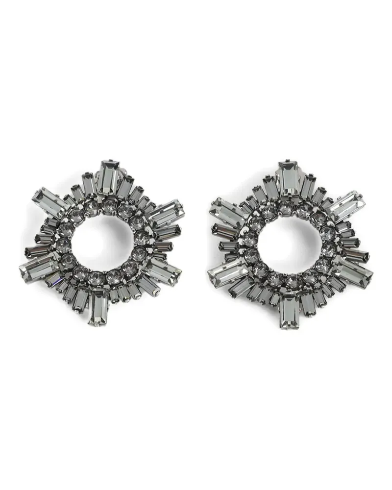 Amina Muaddi crystal-embellished earrings - Grau Grau