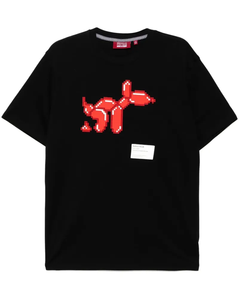 Mostly Heard Rarely Seen Balloon Break T-Shirt - Schwarz Schwarz