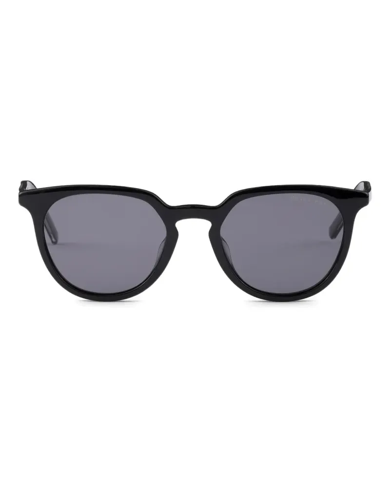 Prada Sonnenbrille mit ikonischem Metall-Schild - Schwarz Schwarz