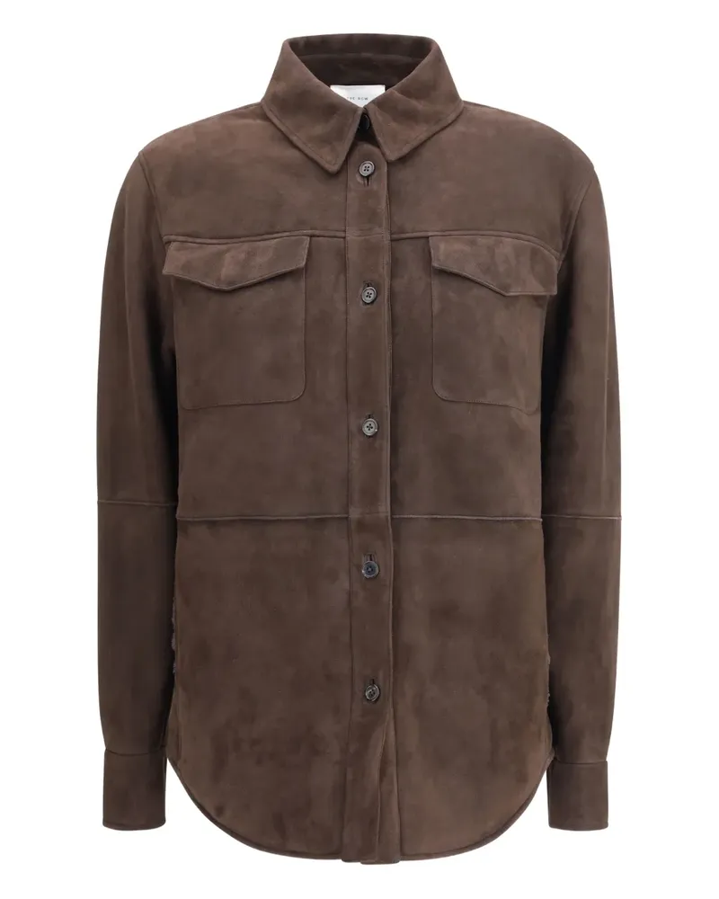 The Row Hemdjacke mit Wildledereinsätzen - Braun Braun