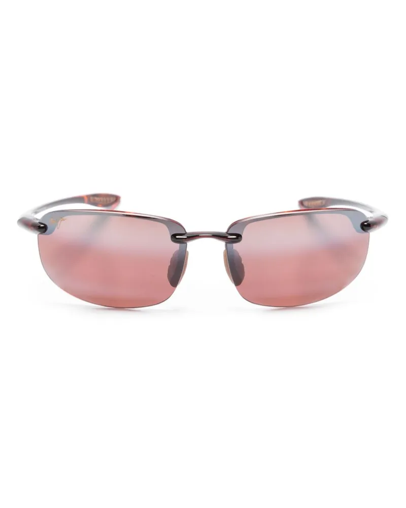 Maui Jim Ho'okipa Sonnenbrille im Biker-Look - Rot Rot