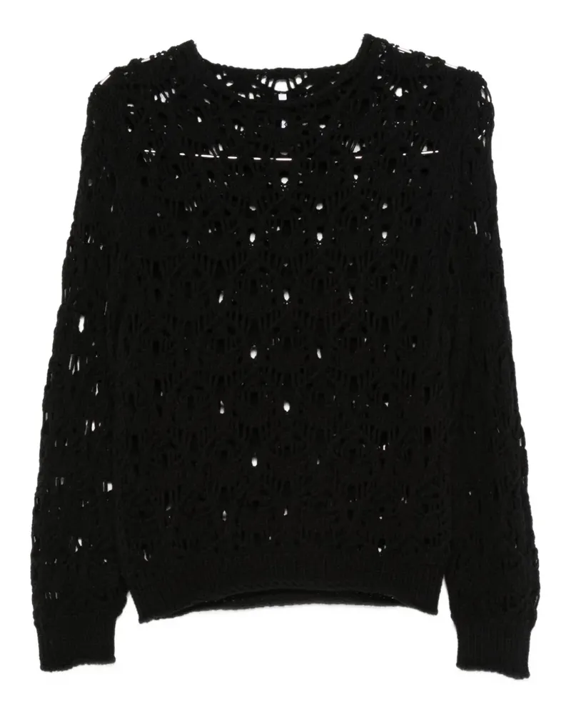 Liviana Conti Joyce open-knit sweater - Schwarz Schwarz