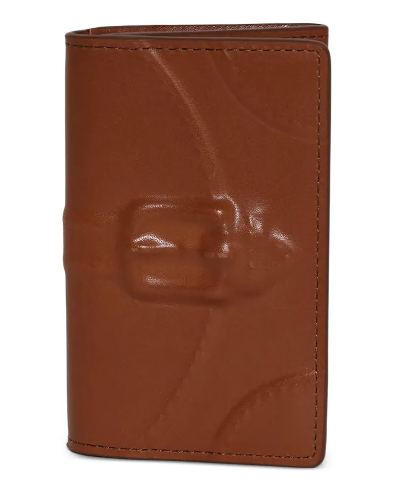 MIHARAYASUHIRO Invisible buckle embossed wallet - Braun Braun