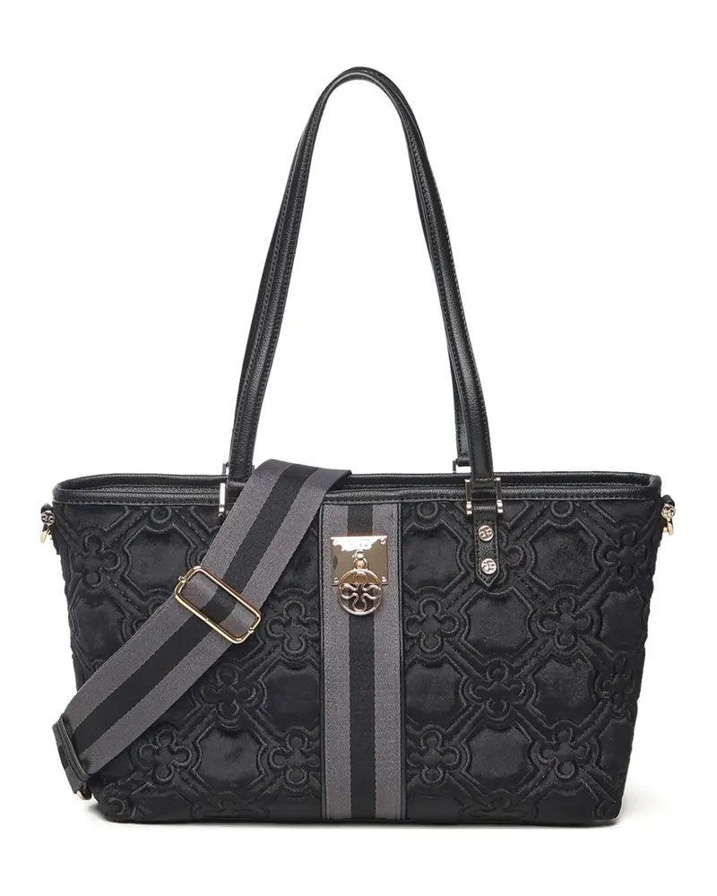 V°73 Cate Tote Bag mit gestepptem Effekt - Schwarz Schwarz