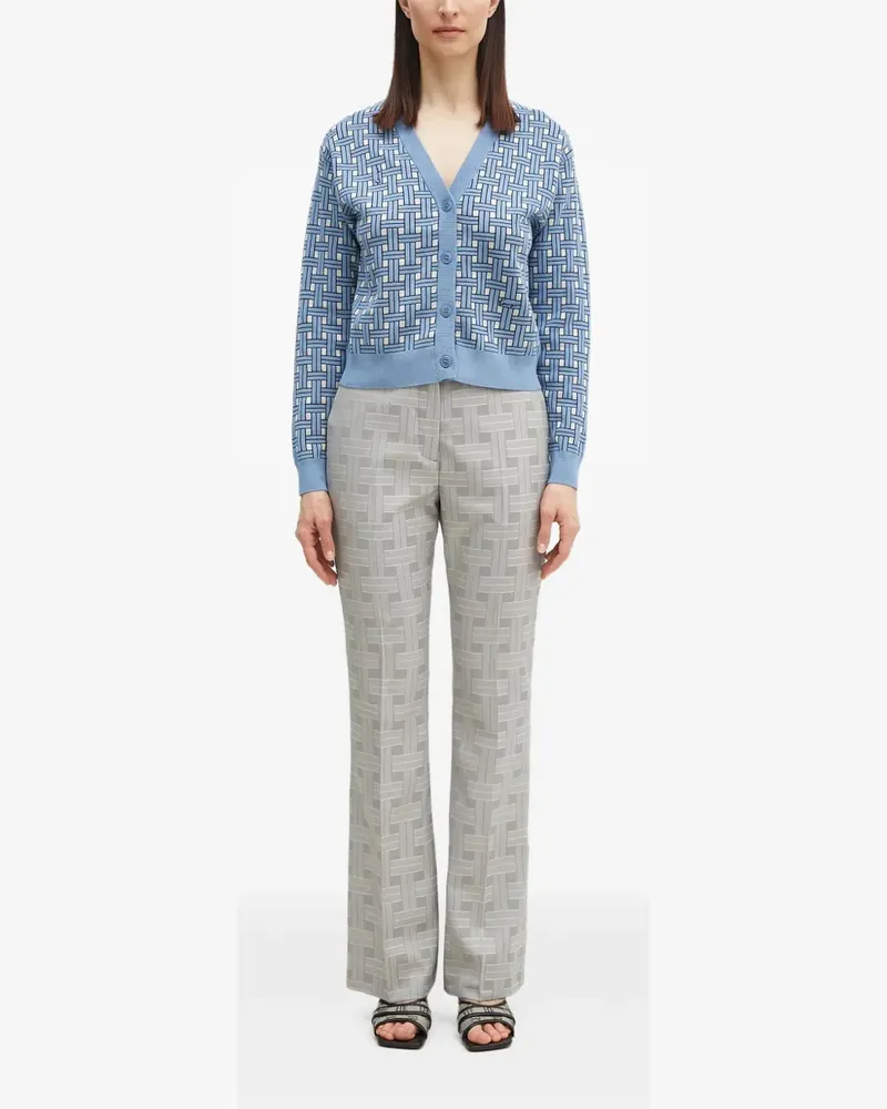 Kenzo Ausgestellte Weave Hose - Grau Grau