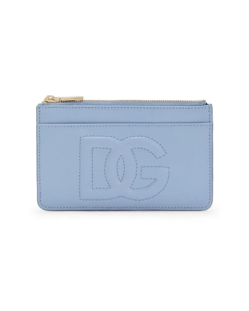 Dolce & Gabbana Kartenetui mit DG-Prägung - Blau Blau