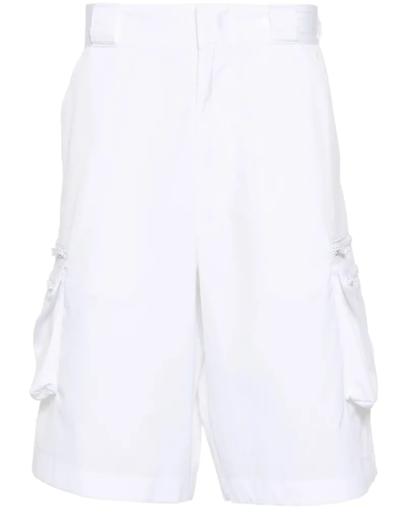 Prada Cargo-Shorts mit Triangel-Logo - Weiß Weiß