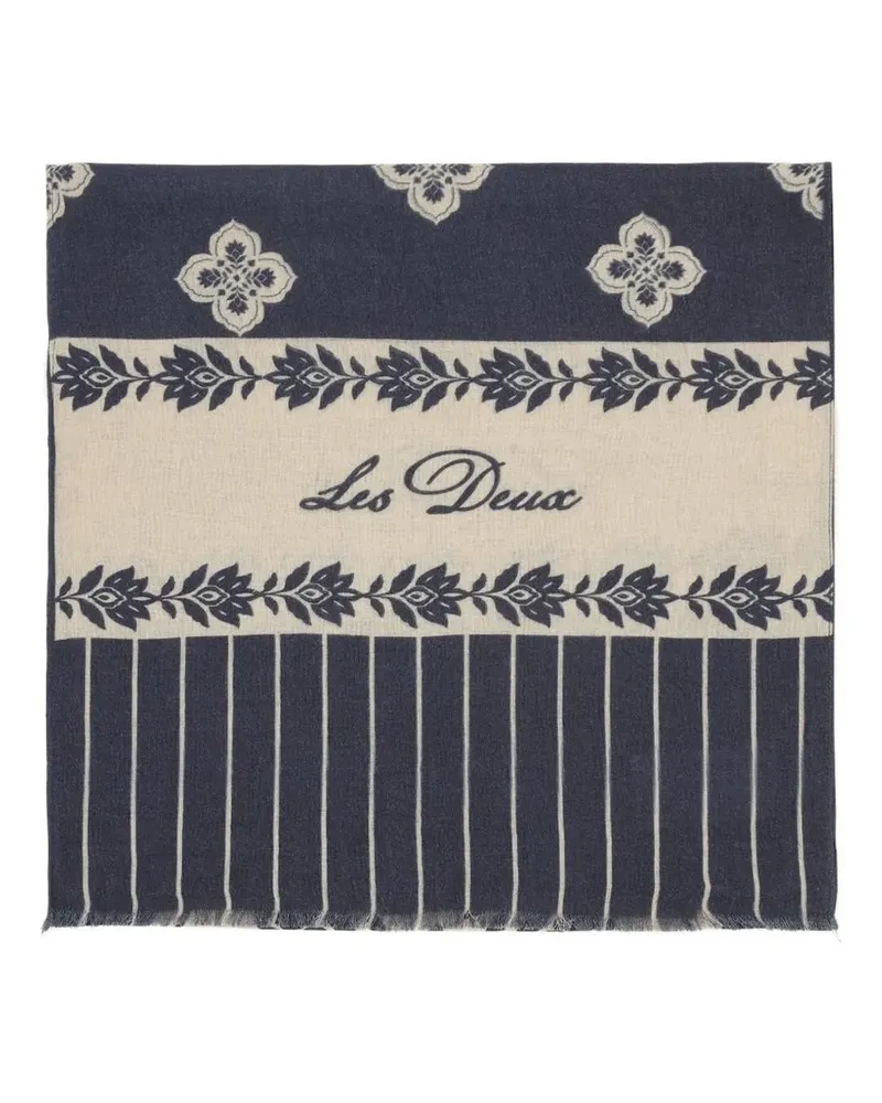 LES DEUX Arabesque Schal mit Muster - Blau Blau