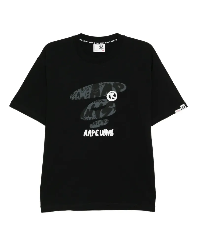 BAPE T-Shirt mit Logo-Print - Schwarz Schwarz