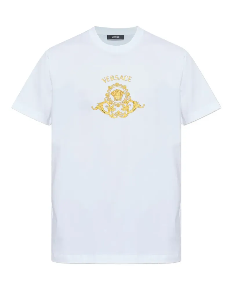 Versace T-Shirt mit Medusa-Kopf-Print - Weiß Weiß