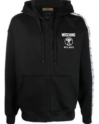 Moschino Hoodie mit Logo-Print Schwarz