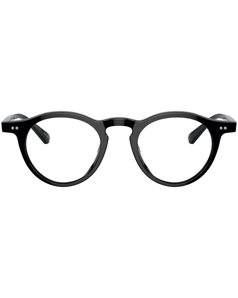 Oliver Peoples Brille mit rundem Gestell - Schwarz Schwarz