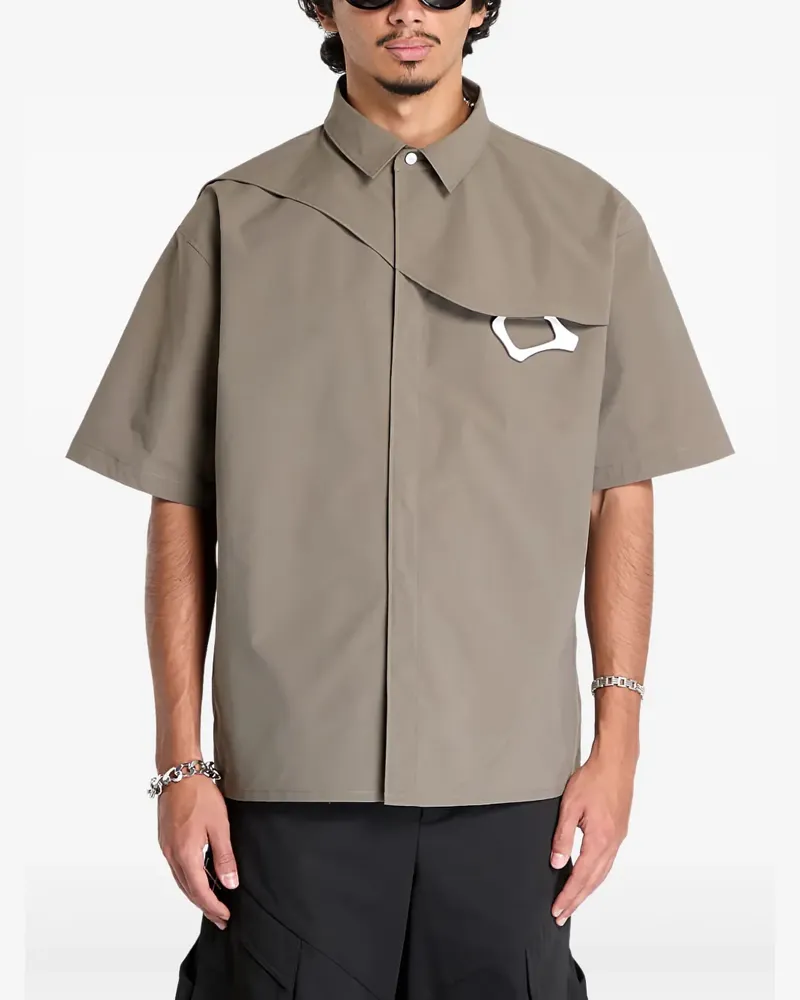 Heliot Emil Hemd mit Karabinerhaken - Grau Grau