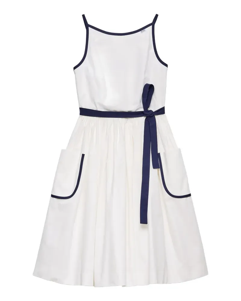 Prada slubbed toile dress - Weiß Weiß