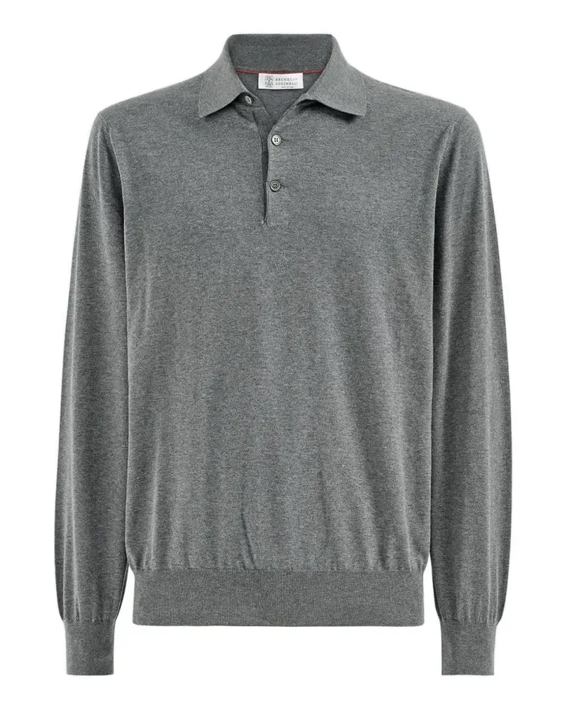 Brunello Cucinelli Leichtes Poloshirt - Grau Grau
