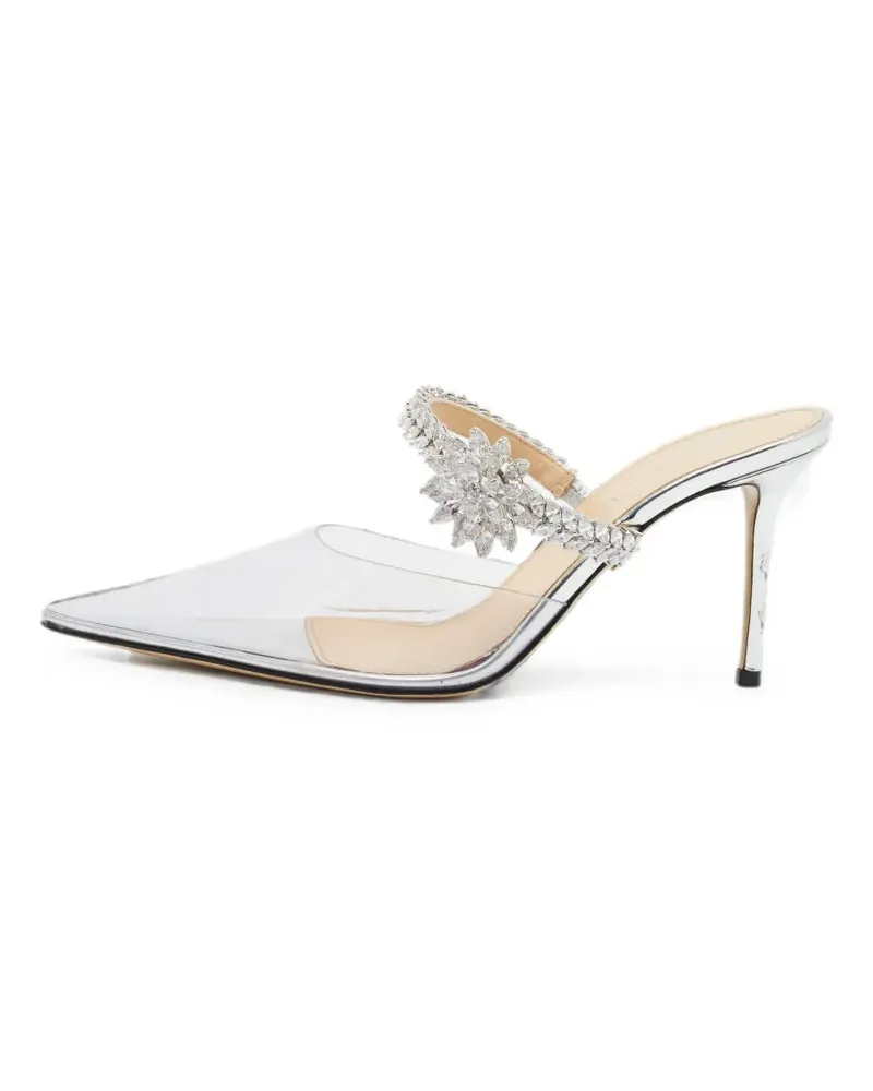 Mach & Mach Lotus Sandalen mit Kristallen - Weiß Weiß