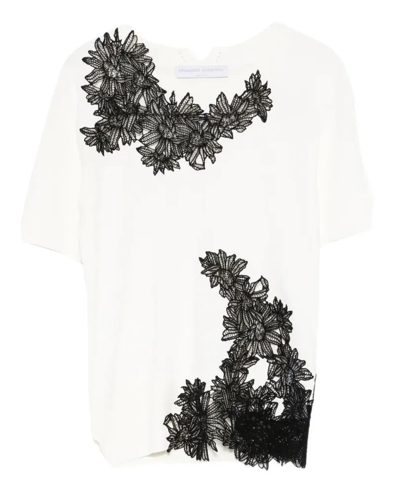 Ermanno Scervino floral T-shirt - Weiß Weiß