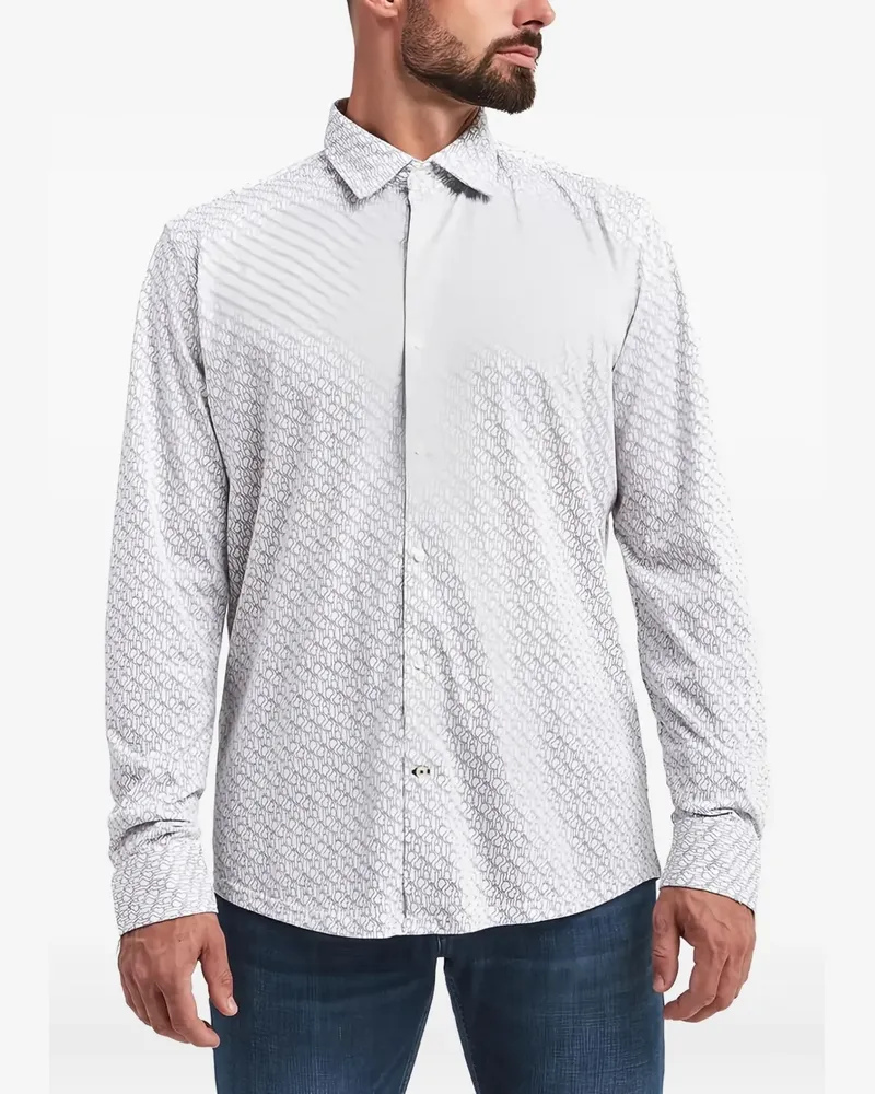 JOOP! Langärmeliges Hemd mit Logo-Print - Weiß Weiß