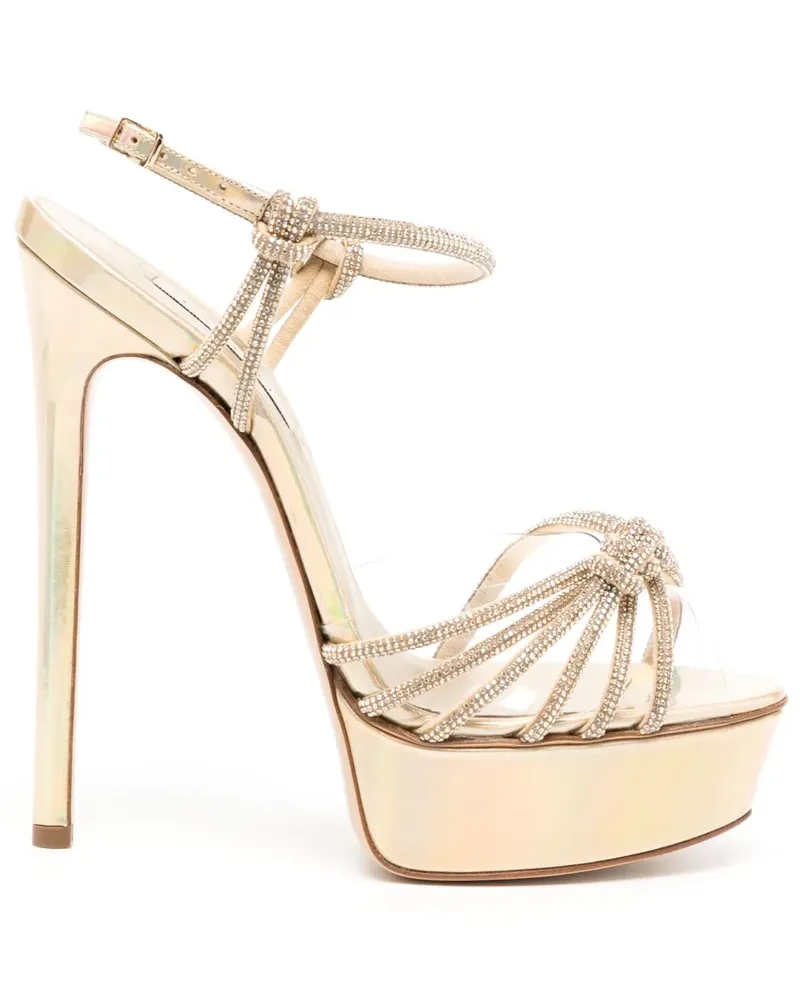 Casadei Stiletto-Sandalen mit Knoten - Gold Gold
