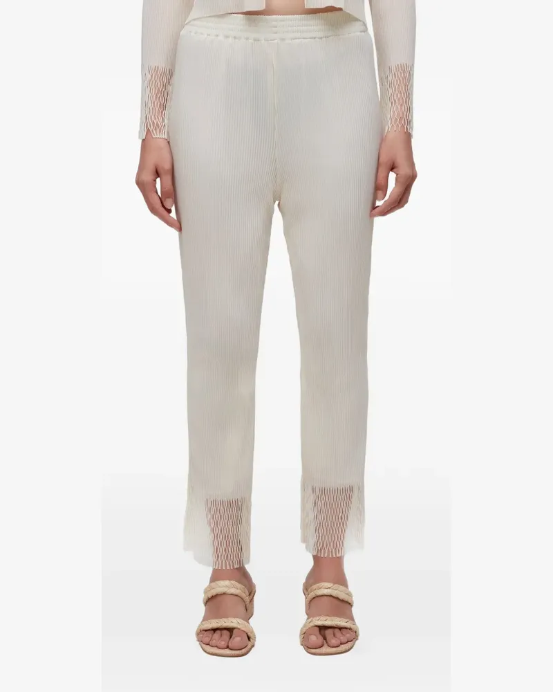Osklen pleated fringed trousers - Nude Nude
