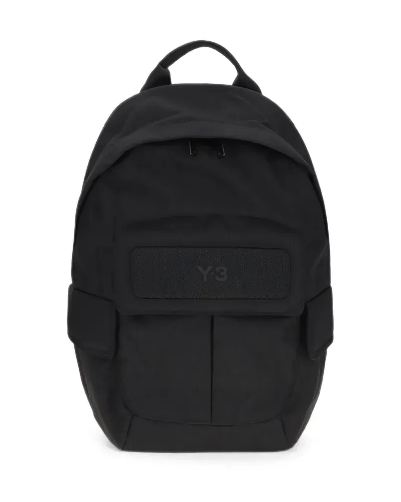Y-3 Rucksack mit Logo-Patch - Schwarz Schwarz