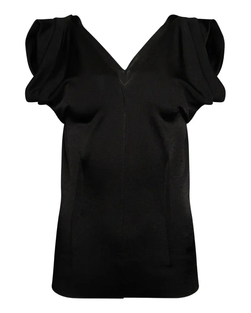 Chloé ruffled peplum top - Schwarz Schwarz