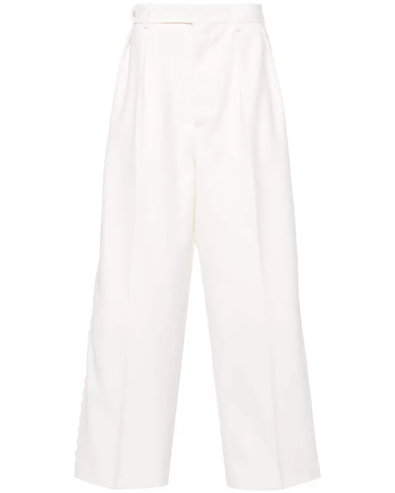 BODE Tapered-Hose mit Spitzenbesatz - Nude Nude