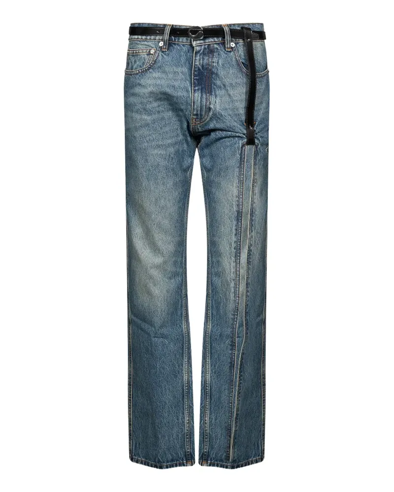 COPERNI belted zip-detail jeans - Blau Blau